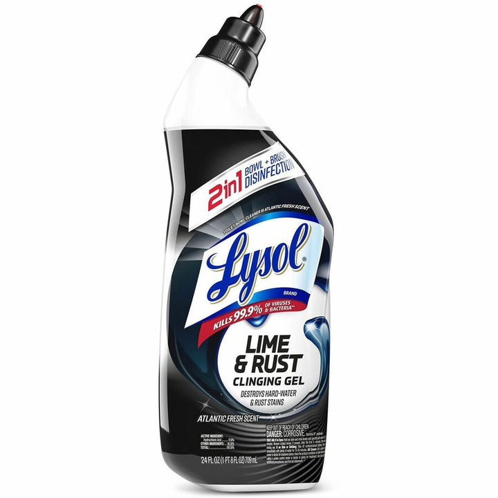 Image of Lysol 98013 Lime/Rust Toilet Bowl Cleaner, 24 fl oz (0.8 quart), Atlantic Fresh Scent, Blue, 1 Each