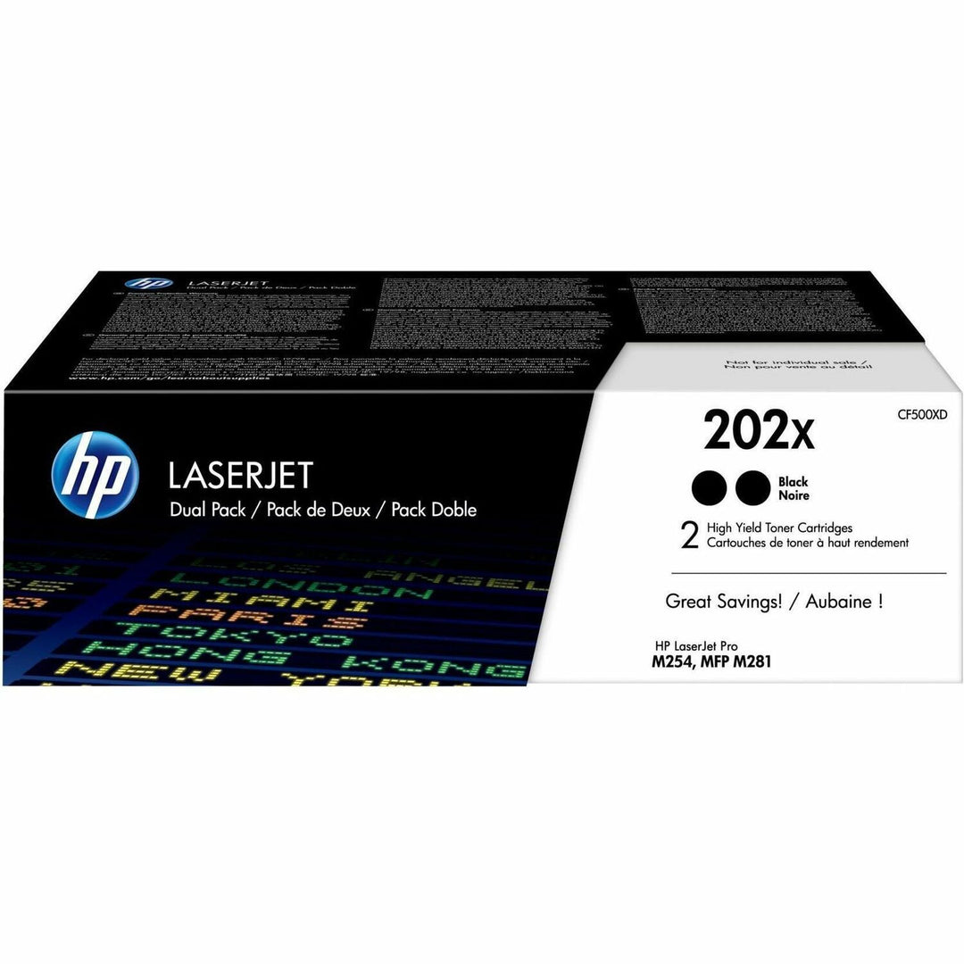 Image of HP 202X Toner Cartridge, 3200 Pages Black, 1 Carton