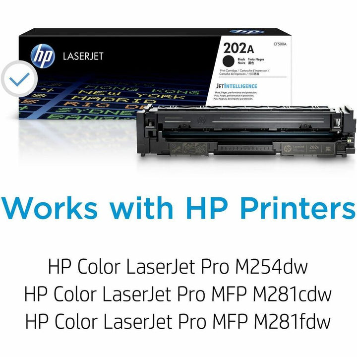 Image of HP 202A Toner Cartridge, 1300 Pages Cyan, 1300 Pages Magenta, 1300 Pages Yellow, 3 / Carton