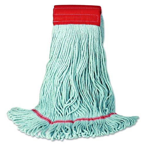 Image of Boardwalk® BWK1400MEA EchoMop with Looped-End Wet Head, Cotton/Rayon/Synthetic, Medium, Blue