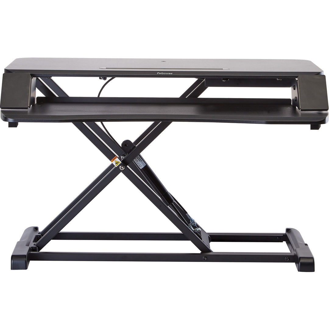 Image of Fellowes® Corsivo Sit-Stand Workstation, 31.5" X 24.25" X 16", Black