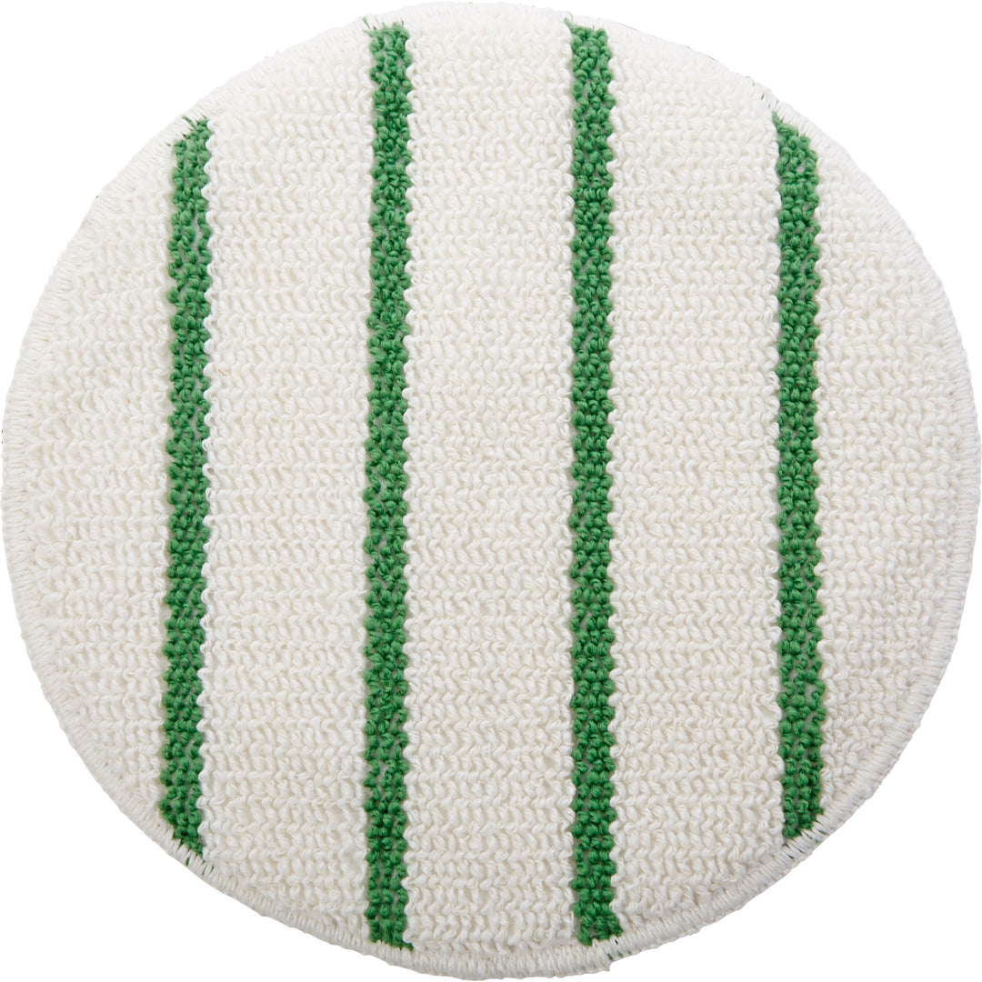 Image of Rubbermaid Commercial Products Carpet Bonnet, w/Scrub Stripes, Low Profile, 19"Dia, WE/GN