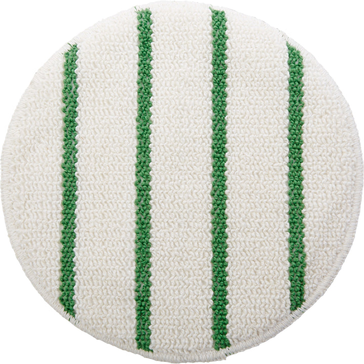 Image of Rubbermaid Commercial Products Carpet Bonnet, w/Scrub Stripes, Low Profile, 19"Dia, WE/GN