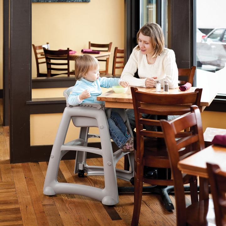 Image of Rubbermaid Commercial Products High Chair, No Wheels, 23-1/2"x23-1/2"x29-3/4", Platinum
