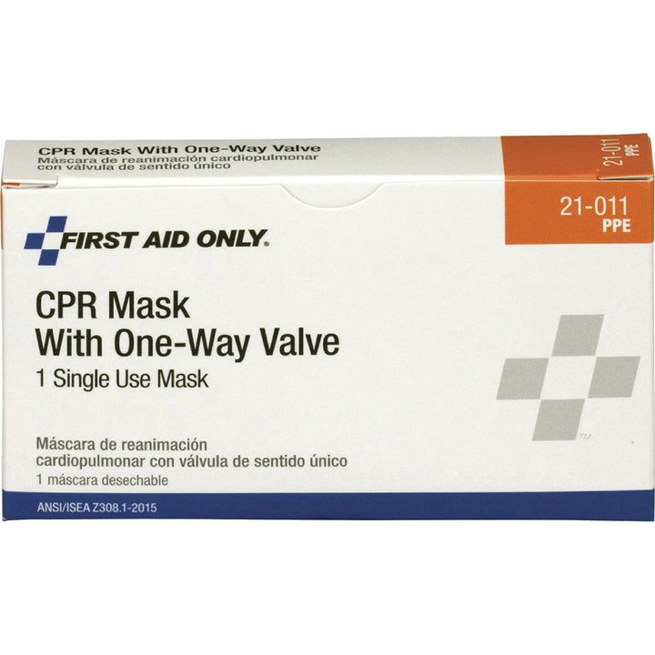 Image of First Aid Only CPR Mask, 1-Way Valve, 3/5"Wx4"Lx2-1/10"H, White