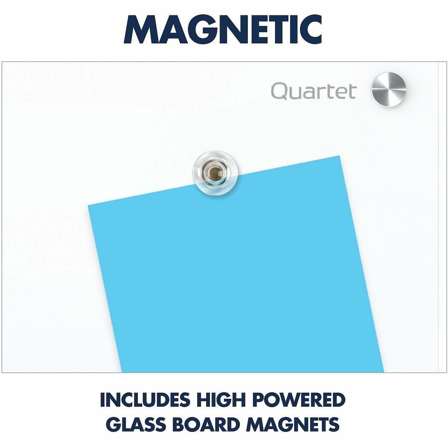 Image of Quartet® Dry-Erase Board, Glass, Frameless, 36"Wx24"L, White