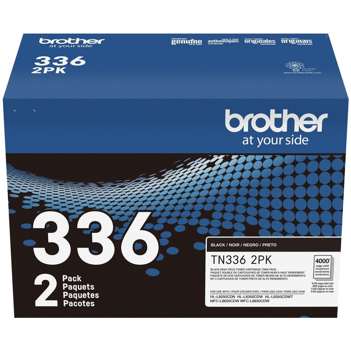 Image of Brother TN336 High-Yield Black Toner Cartridge, 4000 Pages Black (Per Cartridge), 1 Box