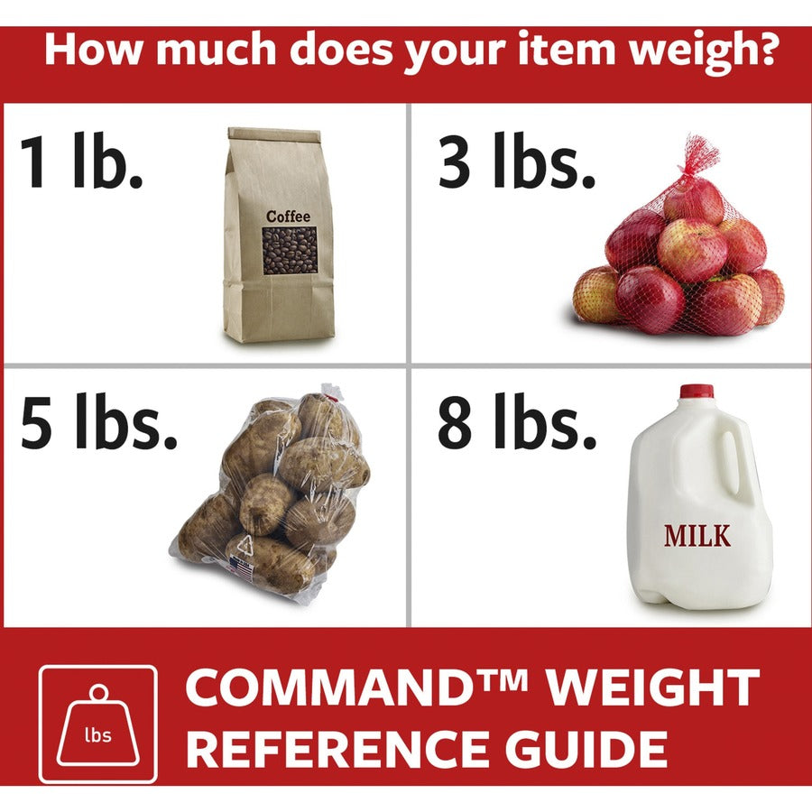 Image of 3M Shelf Ledge, 10 Command Strips, Holds 5 lb, 3"Wx21"Lx3"H, BK