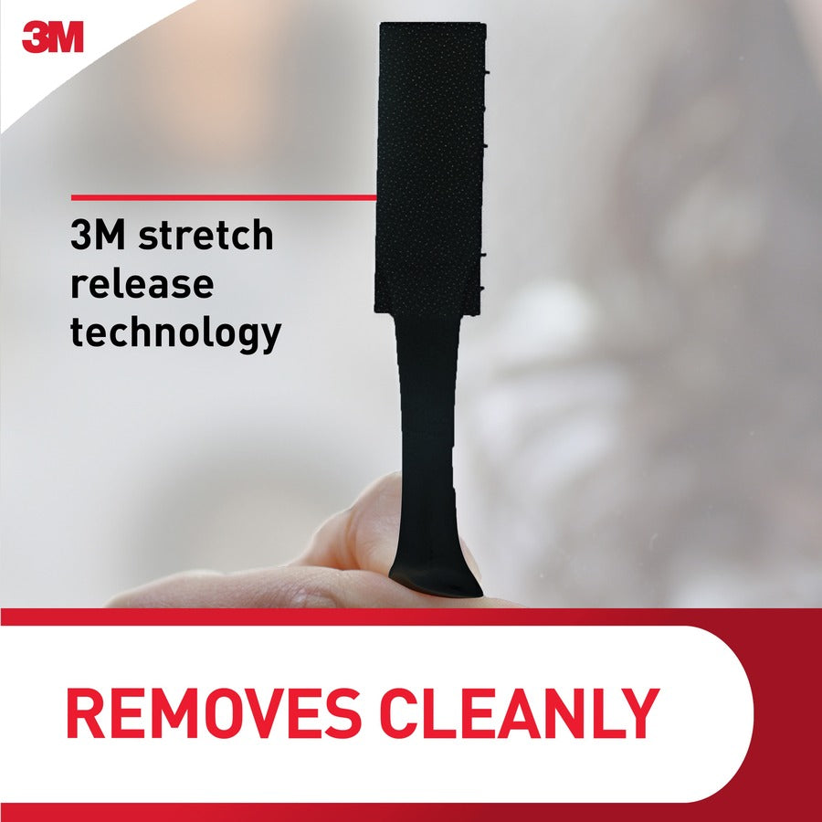 Image of 3M Shelf Ledge, 8 Command Strips, Holds 2 lb, 4"Wx3"H, 2/PK, BK