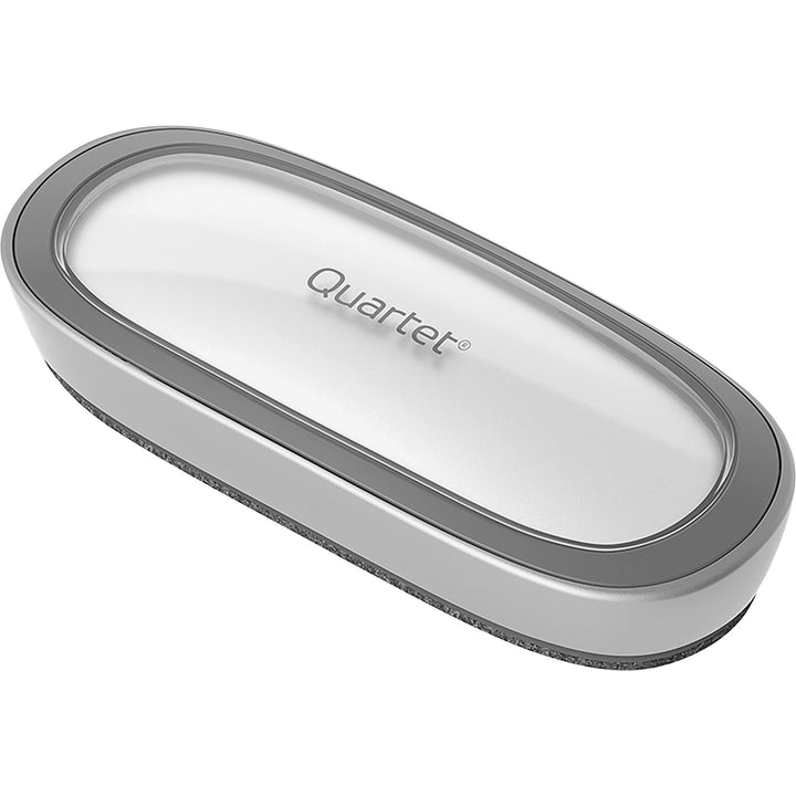 Image of Quartet® Dry-erase Board Eraser, Premium, w/ Caddy, 2-3/8"x6", Silver