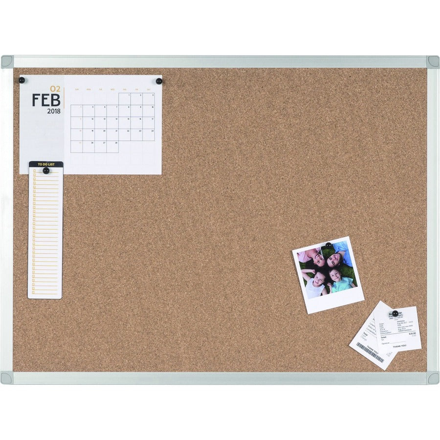 Image of Bi-silque Bulletin Board, Cork, 36"Wx48"Lx1/2"H, Multi