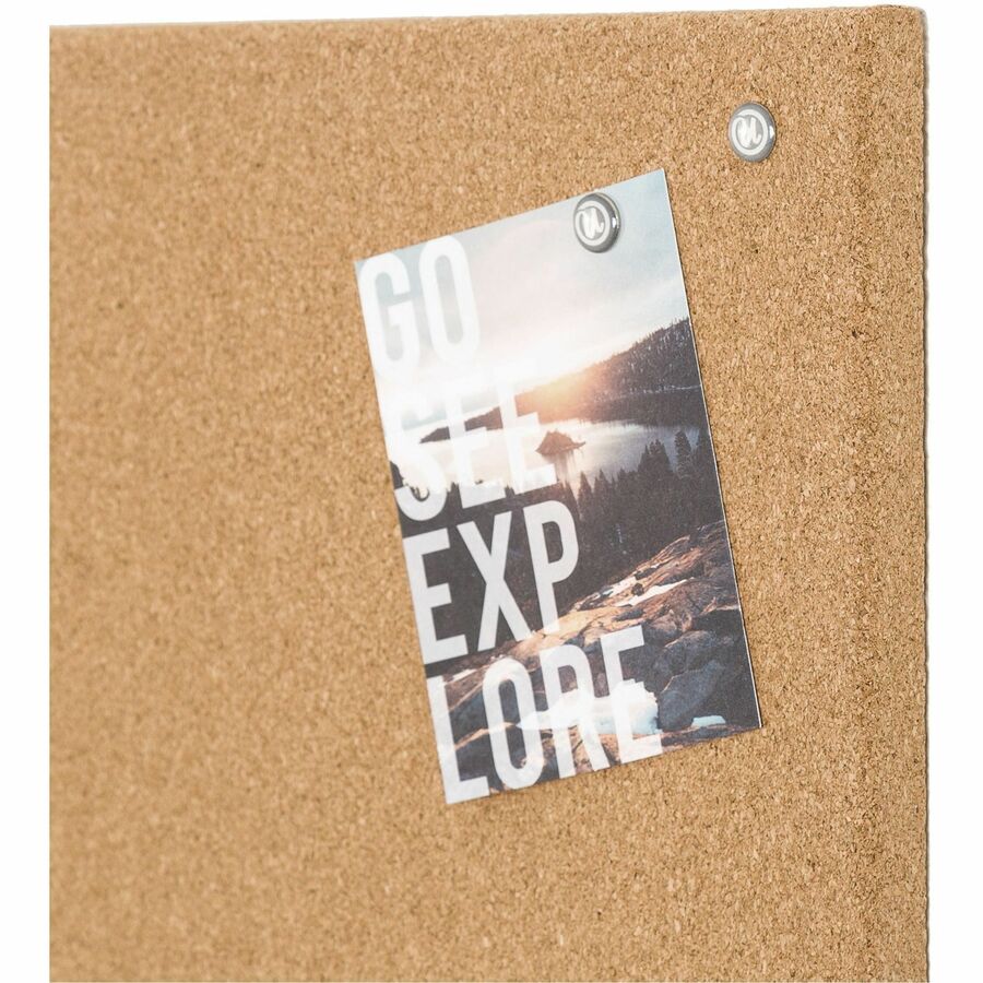 Image of U Brands Cork Board, Canvas, Frameless, 14"x7/10"x14", Natural