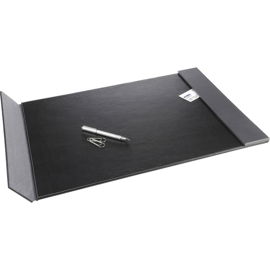 Image of Artistic® Monticello Desk Pad, with Fold-Out Sides, 24 x 19, Black