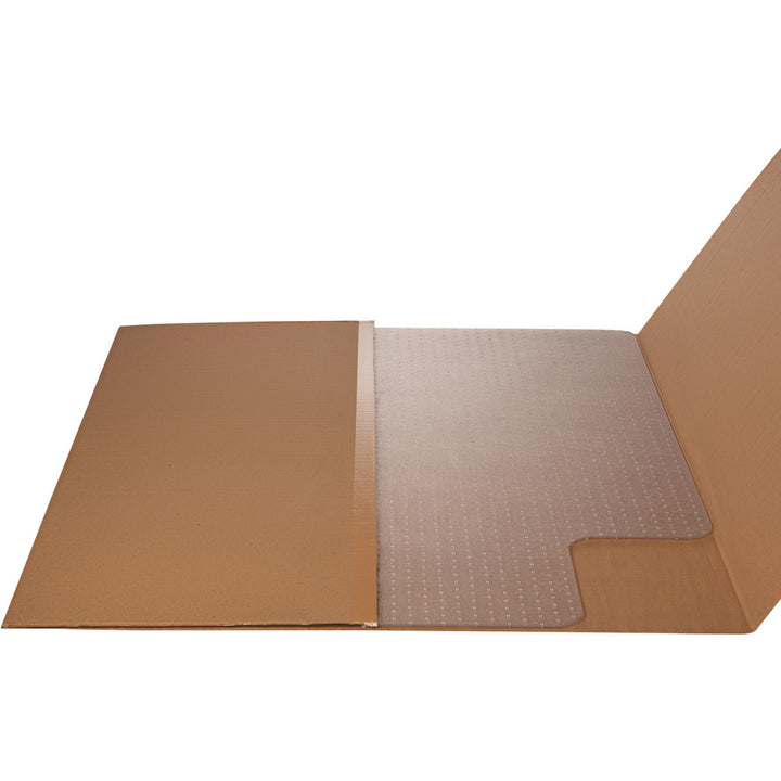 Image of Deflecto CM1123PB EconoMat Chair Mat, Commercial, Carpet, Office, 53" L x 45" W x 0.100" Thickness, Clear, 1 Each