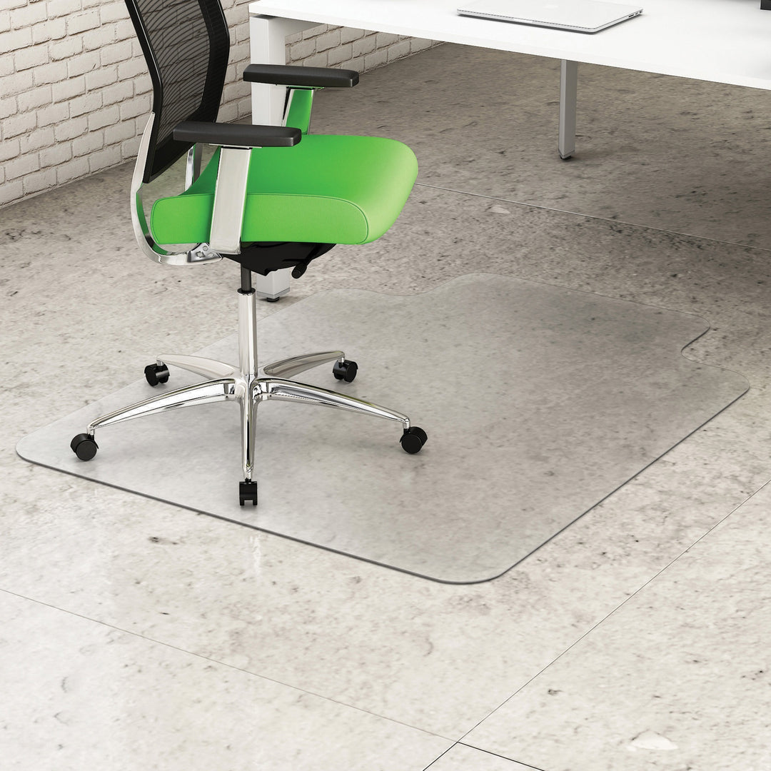 Image of deflecto® Chairmat, w/ Lip, Hard Floor, 45"Wx53"Lx1/10"H, Clear