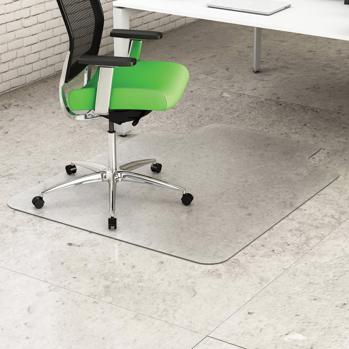 Image of deflecto® Chairmat, w/ Lip, Hard Floor, 45"Wx53"Lx1/10"H, Clear