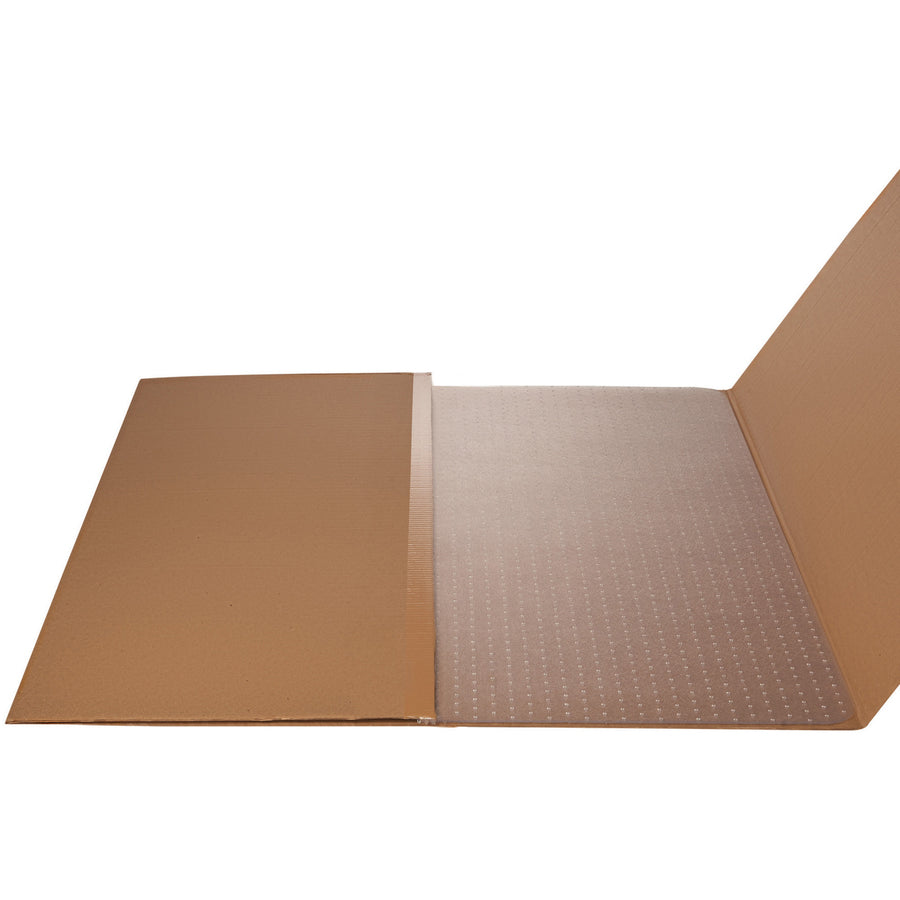 Image of Deflecto CM11142PB EconoMat Chair Mat, Commercial, Carpet, 48" L x 36" W x 0.100" Thickness, Rectangular, Clear, 1 Each