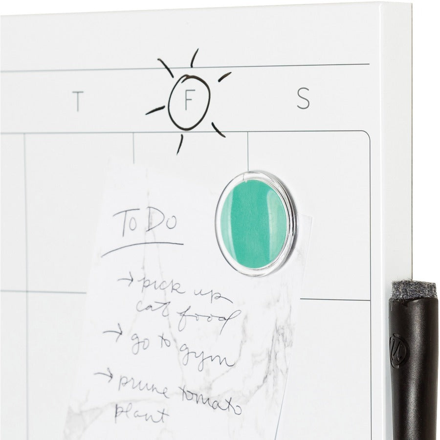 Image of U Brands Dry-Erase Board, Calendar, Magnetic, 14"Wx7/10"Lx14"H, White