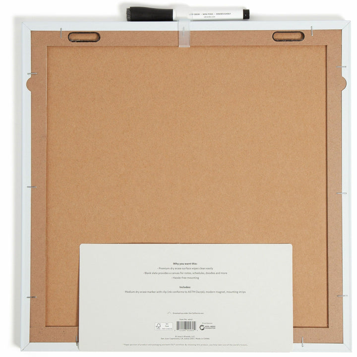 Image of U Brands Dry-Erase Board, Tile, Magnetic, 14"Wx7/10"Lx14"H, White