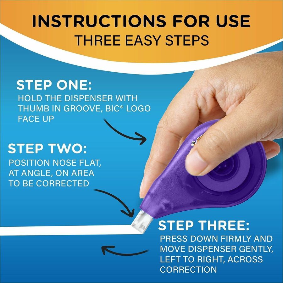 Image of BIC EZCorrect WOTAP18 Wite-Out EZ CORRECT Correction Tape