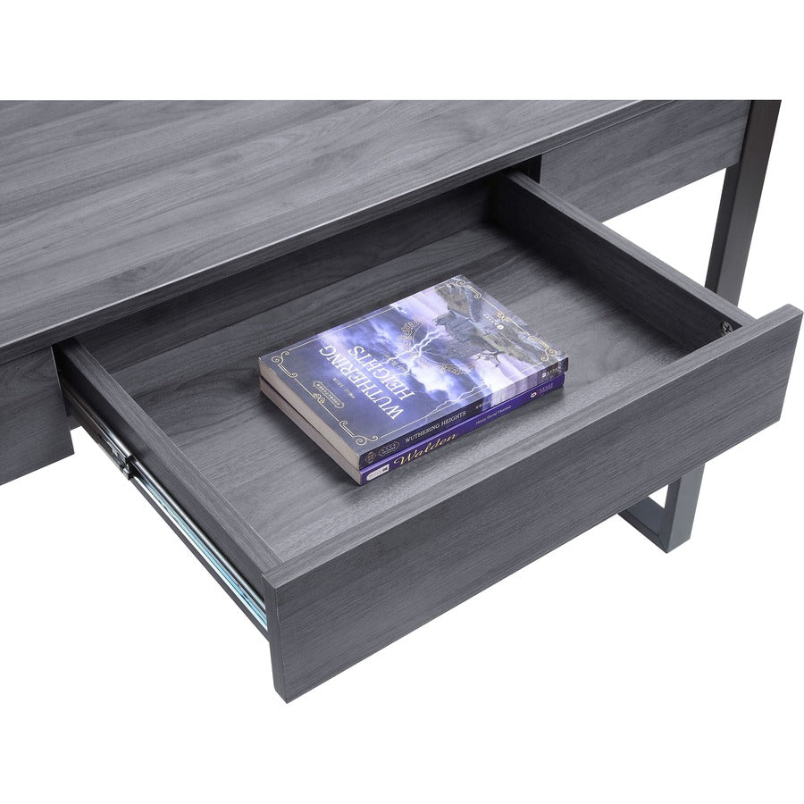 Image of Lorell Desk, Center Drawer, Steel Legs, 47"x23-1/2"x30", CCL