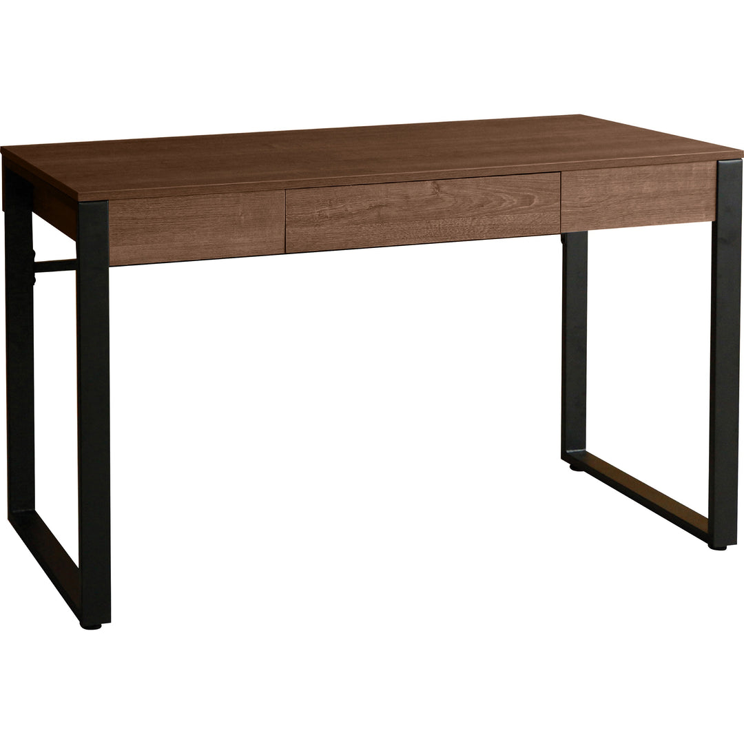 Image of Lorell Desk, Center Drawer, Steel Legs, 47"x23-1/2"x30", Walnut