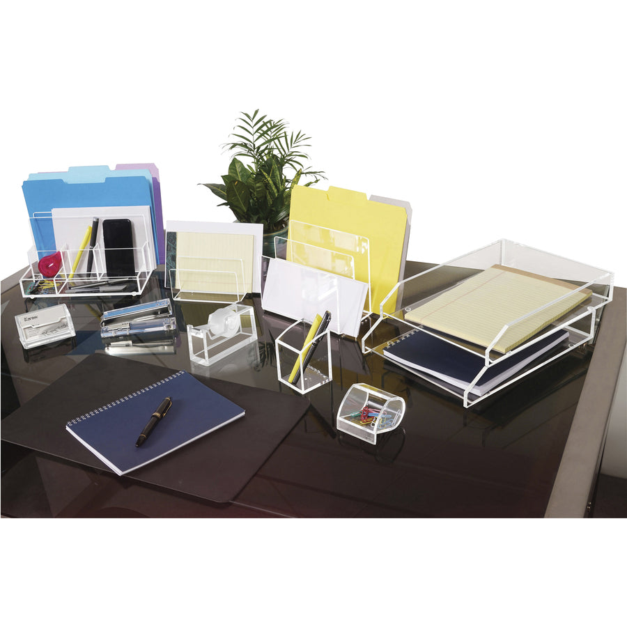 Image of Kantek Acrylic Desk Organizer, File Sort, 10-3/5"x11"x6-1/2", CL