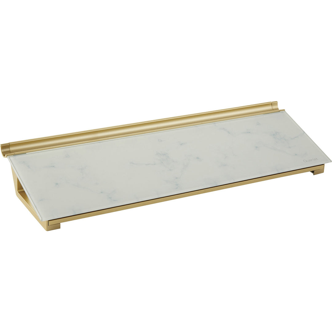 Image of Quartet® Glass Dry Erase Desktop Computer Pad, 18" x 6", Marble Surface