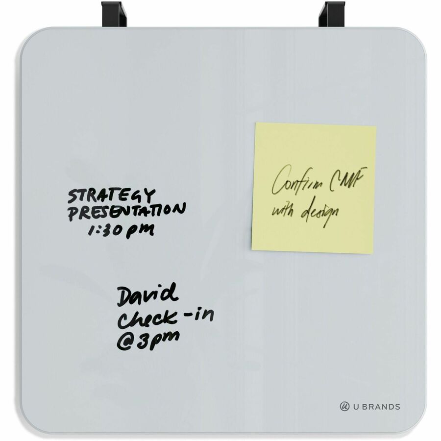 Image of U Brands Dry-Erase Board, Glass, 12"Wx1/2"Lx12"H, Frost