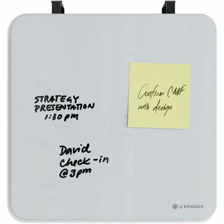 Image of U Brands Dry-Erase Board, Glass, 12"Wx1/2"Lx12"H, Frost