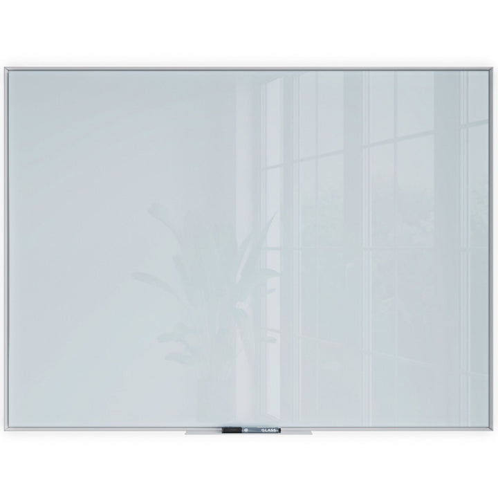 Image of U Brands Dry-Erase Board,Glass,Aluminum Frame,47"x36",White
