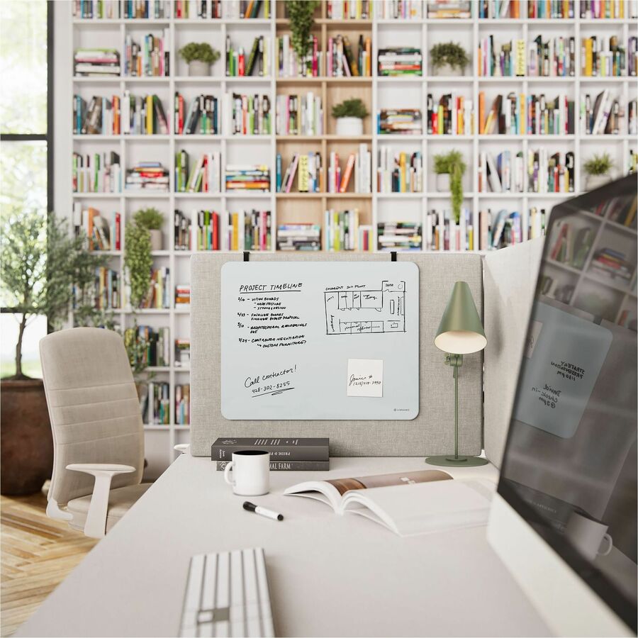 Image of U Brands Dry-Erase Board, Magnetic, 16"Wx20"Lx1/4"H, Frost