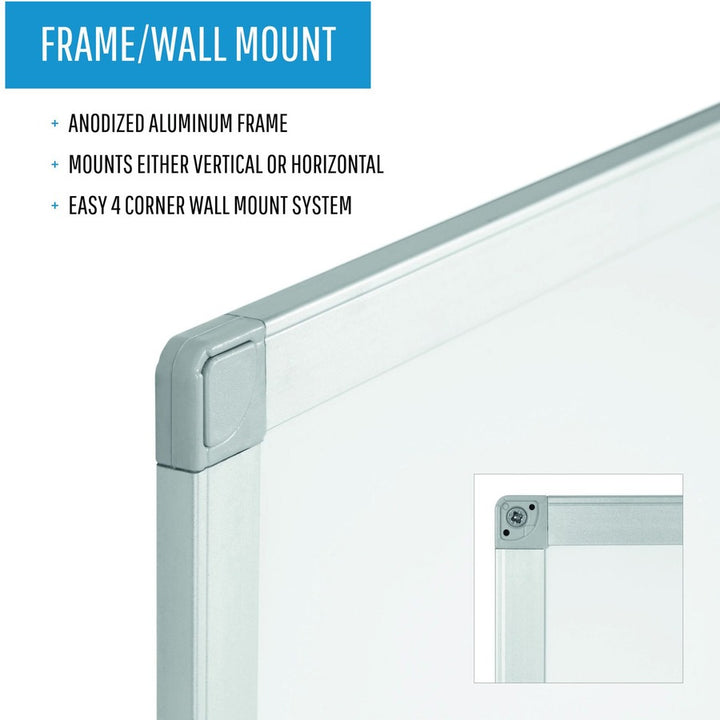 Image of Bi-silque Dry-Erase Board, Porcelain, 24"Wx36"Lx1/2"H, Multi