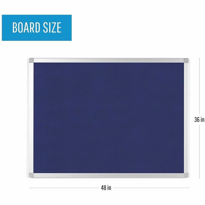 Image of Bi-silque Bulletin Board, Blue Fabric, 36"Wx48"Lx1/2"H, Blue