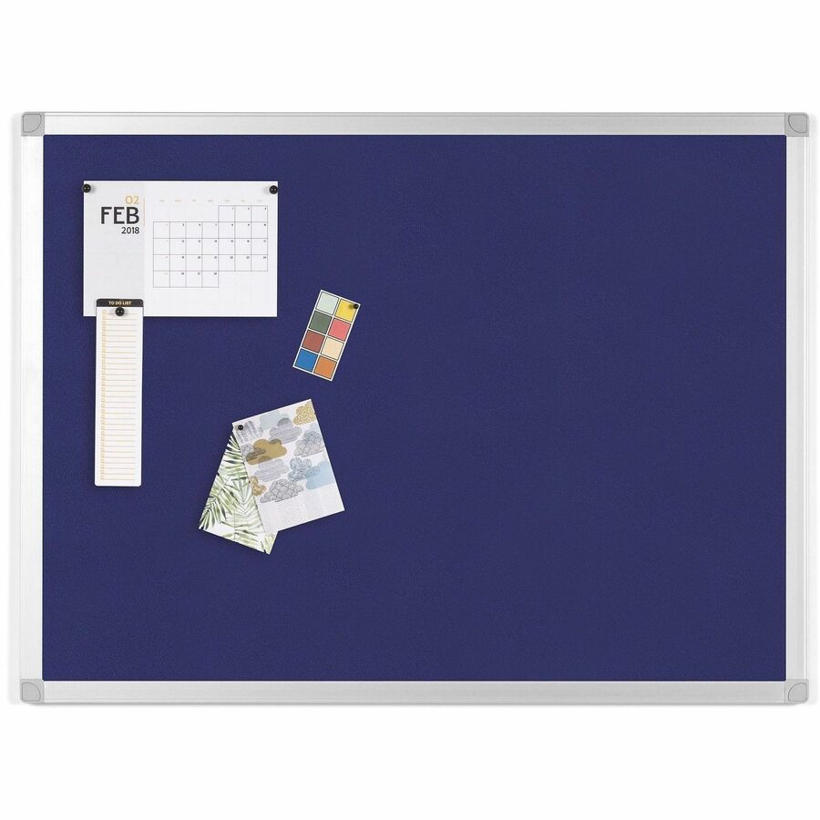 Image of Bi-silque Bulletin Board, Blue Fabric, 36"Wx48"Lx1/2"H, Blue