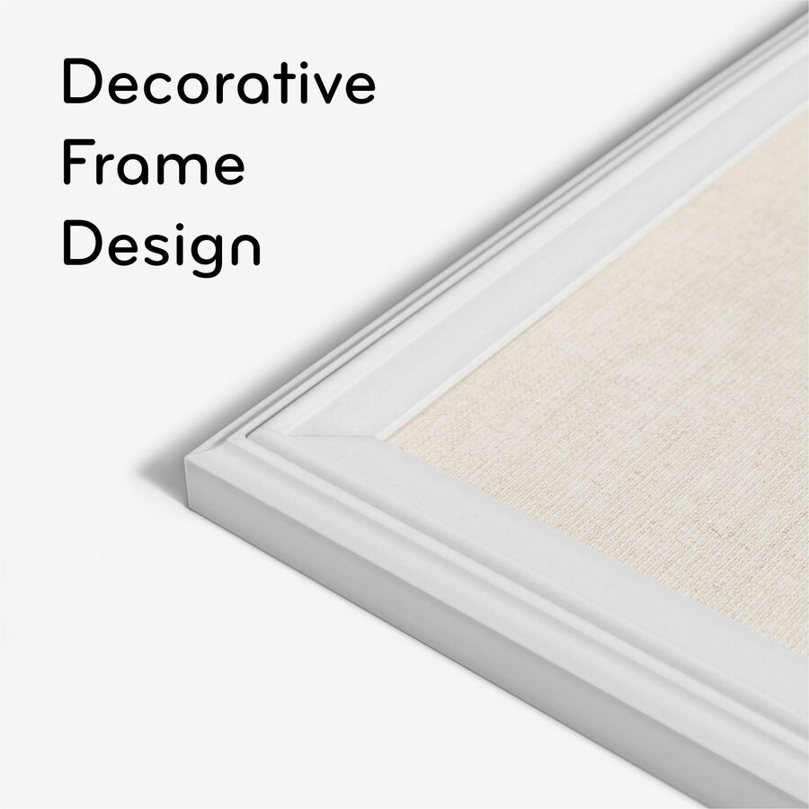 Image of U Brands Bulletin Board, Linen, 18"x3/4"x24", Natural