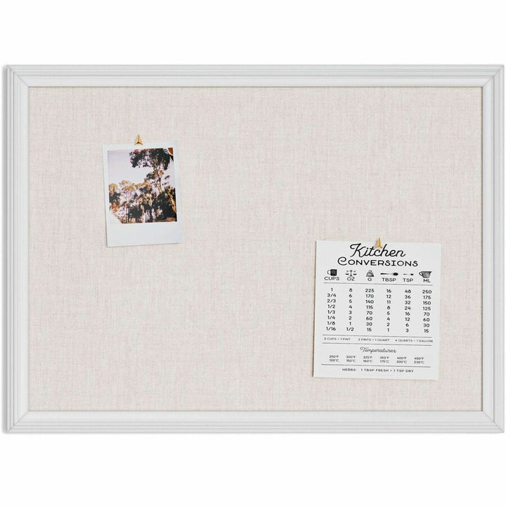 Image of U Brands Bulletin Board, Linen, 18"x3/4"x24", Natural