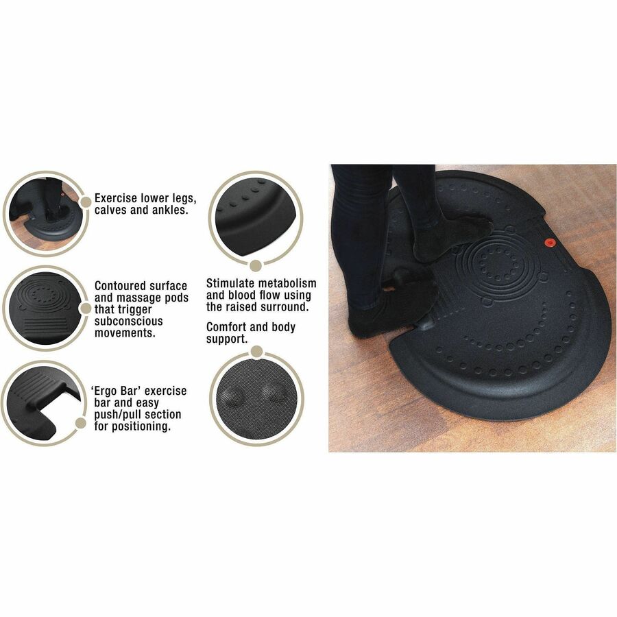 Image of Floortex® AFS-TEX 5000 Anti-Fatigue Mat, 26 x 36, Midnight Black