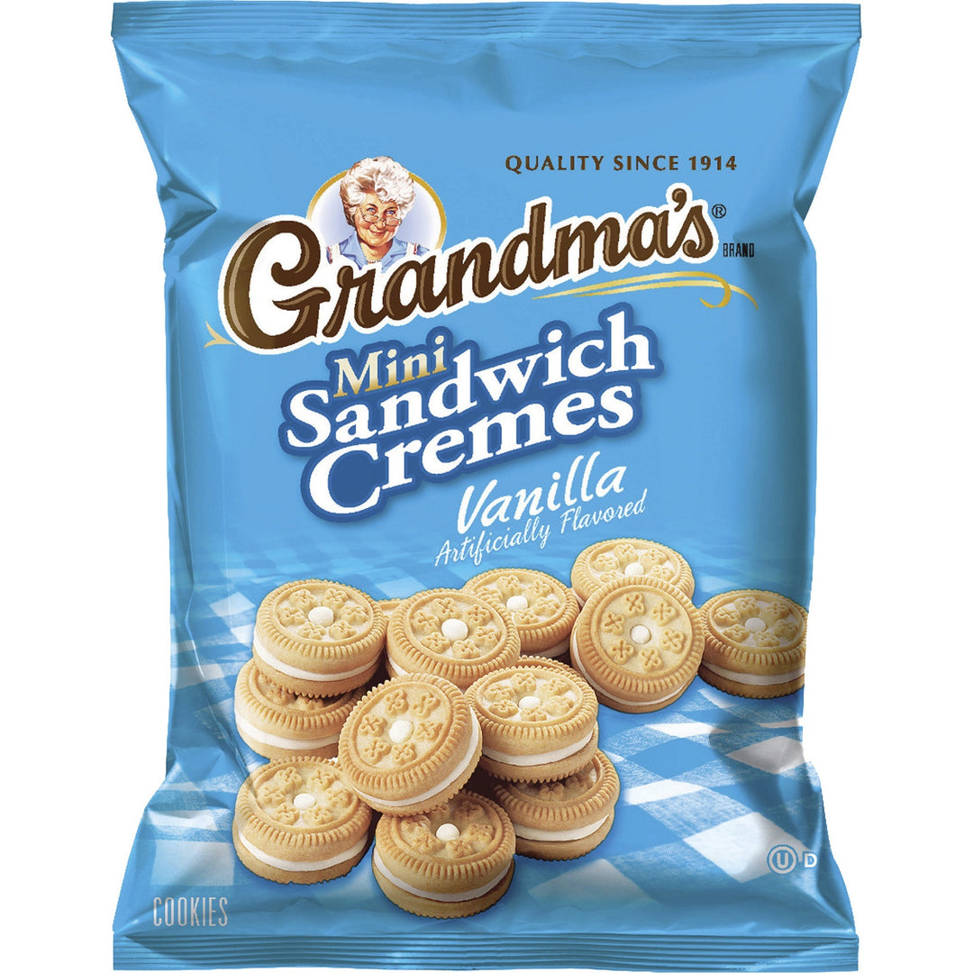 Image of Quaker® Cookies, Mini Sandwich Cremes, Vanilla, 2.12 oz, 60/CT, Blue
