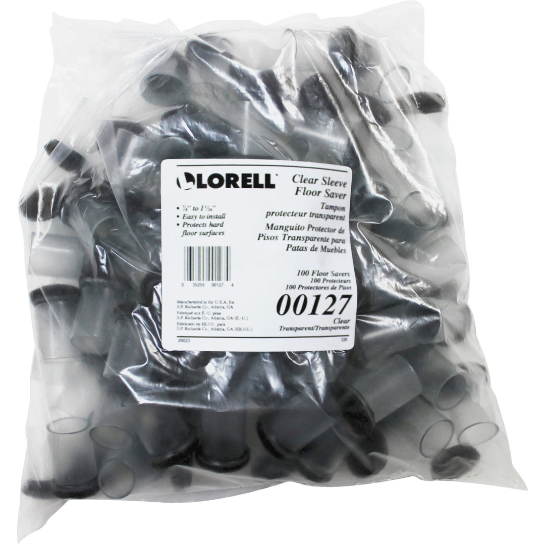 Image of Lorell Floor Protector,7/8"FlexSlve,1-1/8"BaseDia,1-5/8"H,100/BG,CL