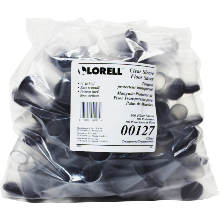 Image of Lorell Floor Protector,7/8"FlexSlve,1-1/8"BaseDia,1-5/8"H,100/BG,CL