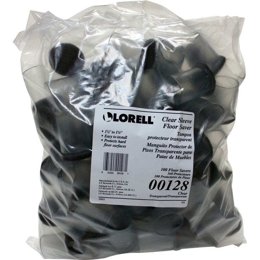 Image of Lorell Floor Protector,1-1/8"FlxSlve,1-3/8"BseDia,1-7/8"H,100/BG,CL