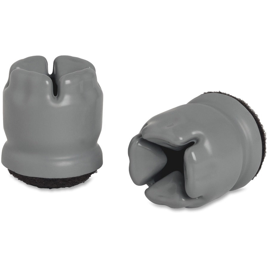 Image of Lorell Floor Protectors, Slip-On, 1"to1-3/8" Round Legs, 100/BX, GY