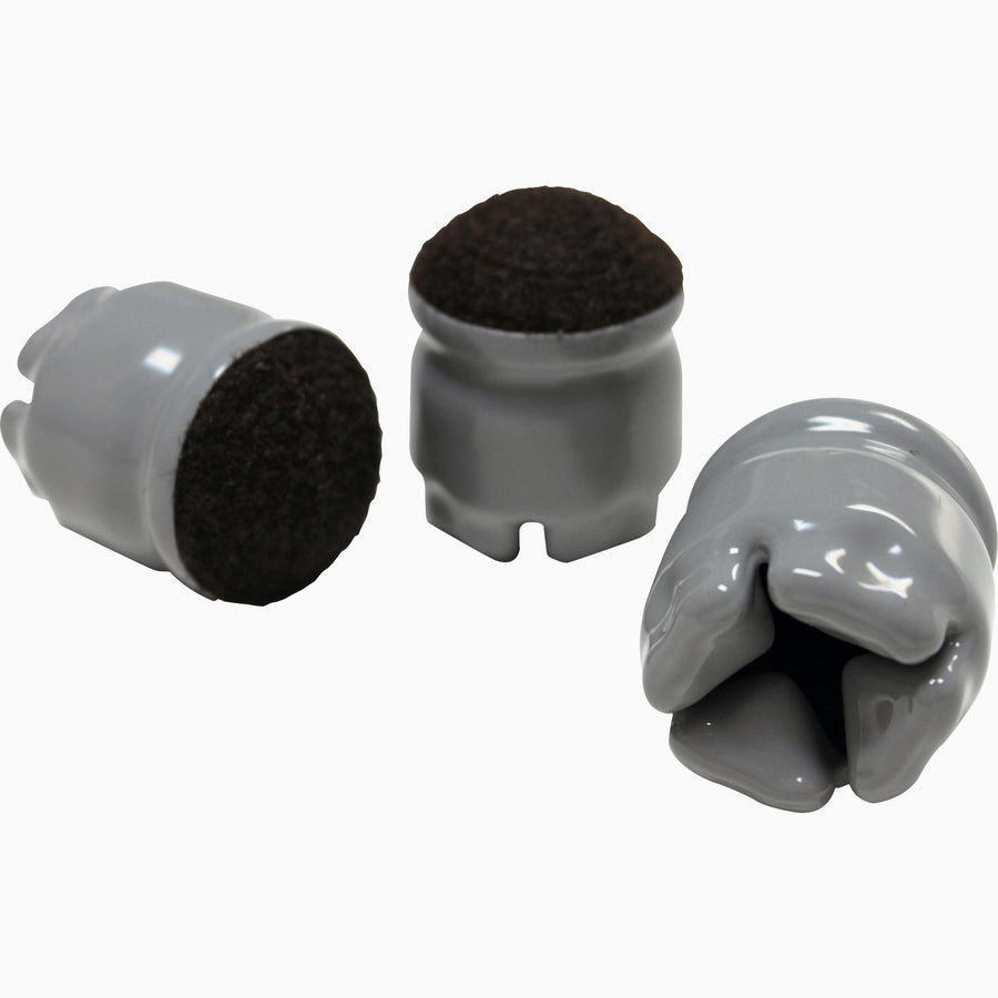 Image of Lorell Floor Protectors, Slip-On, 1"to1-3/8" Round Legs, 100/BX, GY