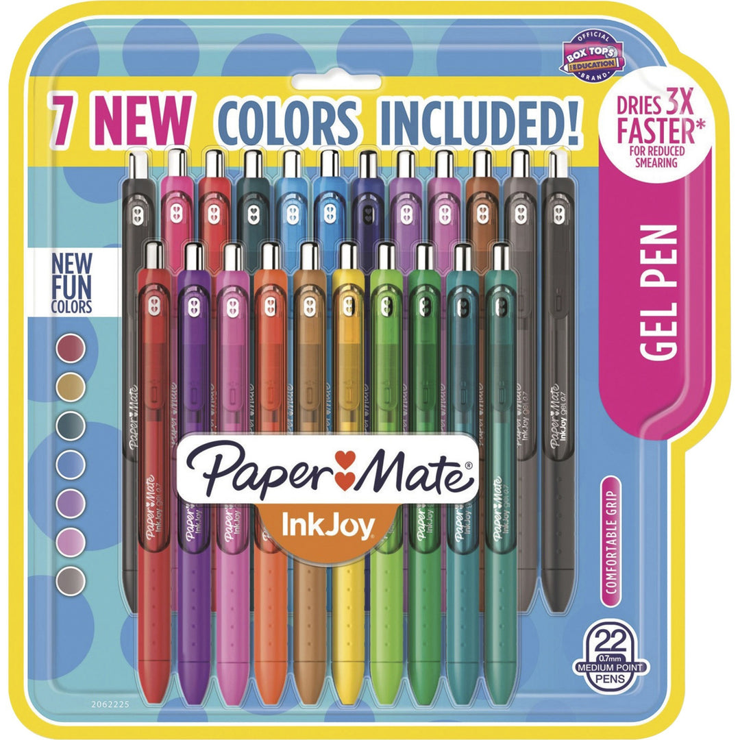 Image of Paper Mate 2062225 InkJoy Assorted Color Gel Pens, 0.7 mm Pen Point, Assorted Ink, Gel-based, 22 / Pack
