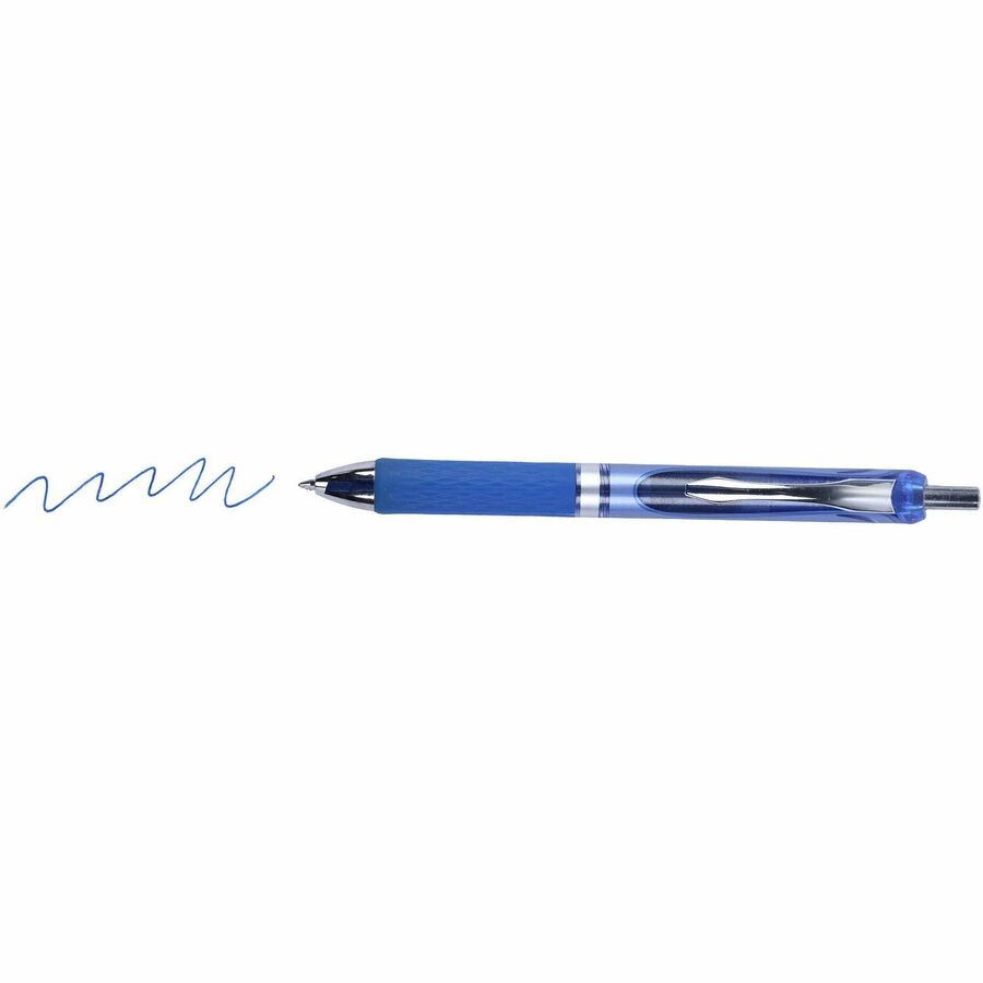 Image of Integra 36200 Retractable Gel Ink Pen, 0.7 mm Medium Pen Point, Retractable, Blue Ink, Gel-based, Blue Barrel, Metal Tip, 1 Dozen