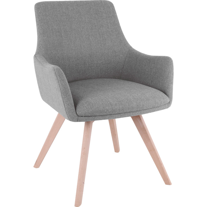 Image of Lorell Guest Chair, Fabric, 25-1/8"x24-3/4"x35", Gray Flannel