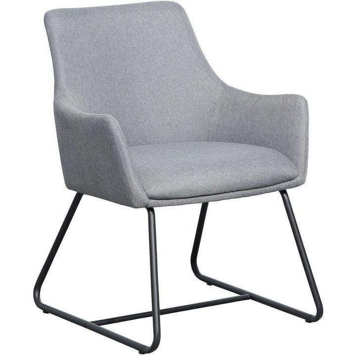 Image of Lorell Guest Chair, Flannel Fabric, 25-1/8"x26-1/8"x33-1/2", Gray