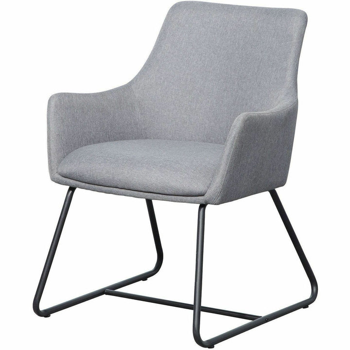 Image of Lorell Guest Chair, Flannel Fabric, 25-1/8"x26-1/8"x33-1/2", Gray