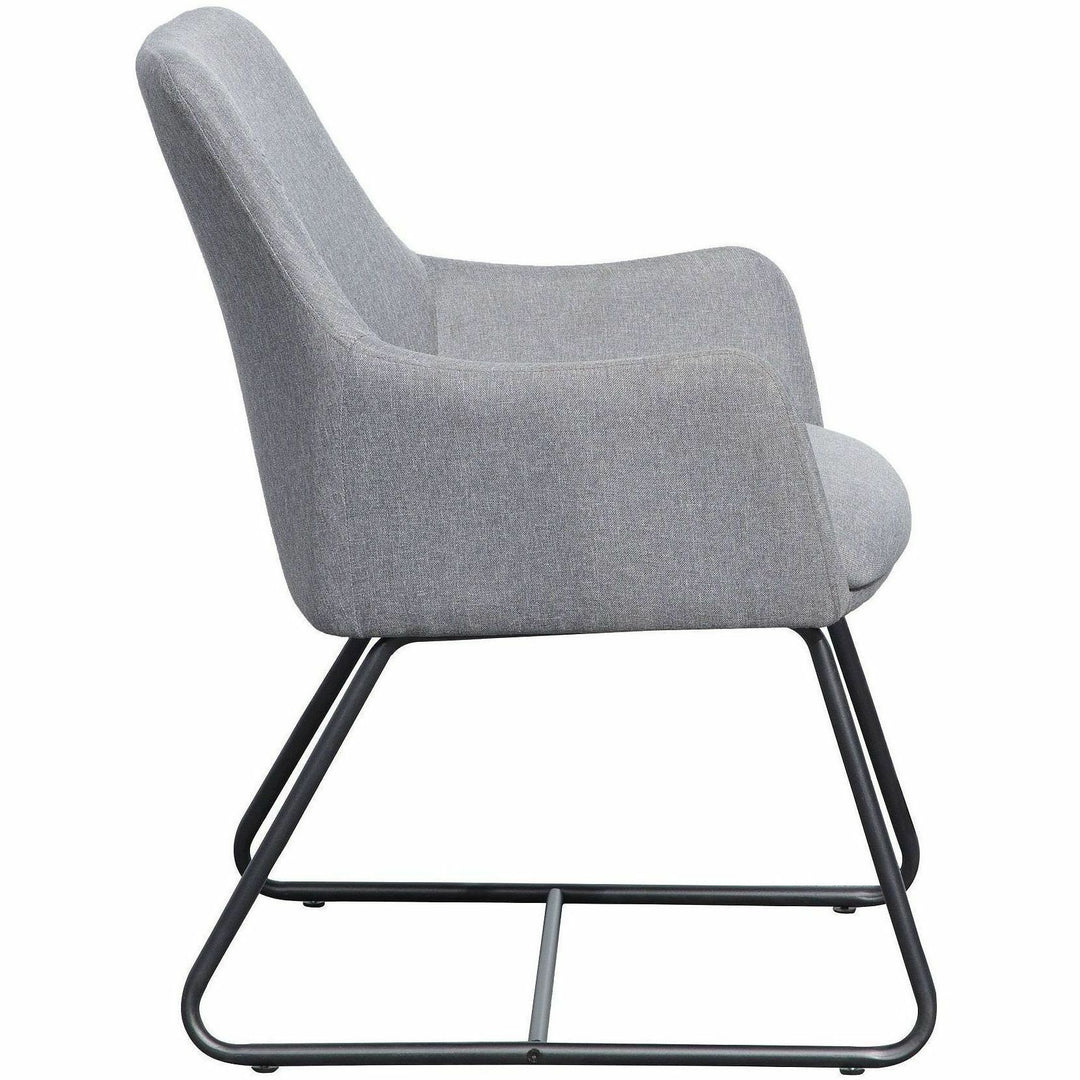 Image of Lorell Guest Chair, Flannel Fabric, 25-1/8"x26-1/8"x33-1/2", Gray